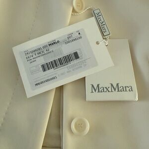MaxMara Cream crepe Marlo Button-Up Jacket